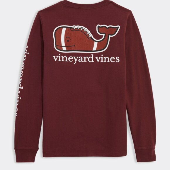 Vineyard Vines Boys Fisherman Aesthetic Whale Long Sleeve Shirt - Large Boys - Picture 1 of 7